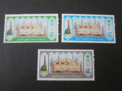 【雲品12】沙特阿拉伯Saudi Arabia 1987 Sc 1066-8 Christmas Religion set MNH 庫號#B512 60829