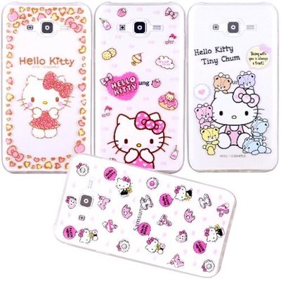 【Hello Kitty】Samsung Galaxy J7 / SM-J700 立體彩繪透明保護軟套