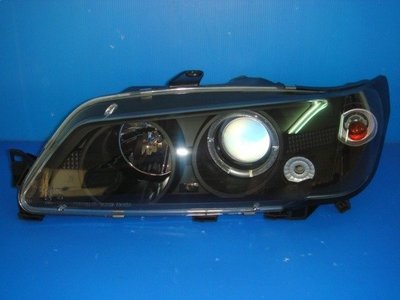 小亞車燈╠ 全新外銷歐美寶獅306-N3-N5黑框光圈一体魚眼大燈含燈泡線
