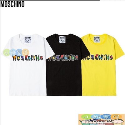 （小新家居）Moschino莫斯奇諾短袖 Moschino字母logo印花 短袖上衣 純棉 圓領t恤 男女款 衣服 短T