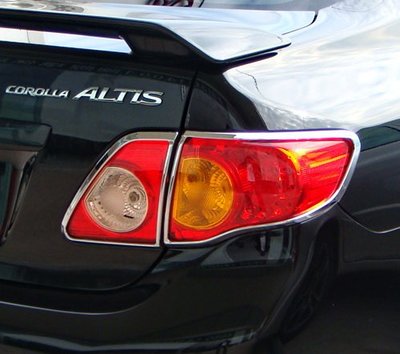 圓夢工廠 Toyota Altis 10代 2008~2010 改裝 鍍鉻銀 車燈框飾貼 後燈框 尾燈框
