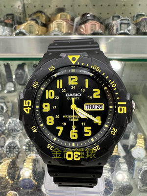 【金台鐘錶】CASIO卡西歐 指針錶 潛水風100米防水(學生 當兵 必備) MRW-200H-9B