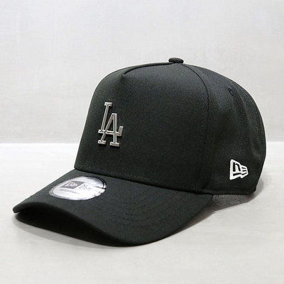 【現貨】NewEra帽子韓國代購高頂鴨舌帽道奇隊LA金屬標大頭圍MLB棒球帽潮