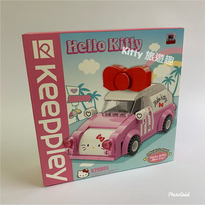 [Kitty 旅遊趣] Hello Kitty 迷你車 迷你巴士 積木系列 公仔 擺飾 玩具 收藏 凱蒂貓 有兩款