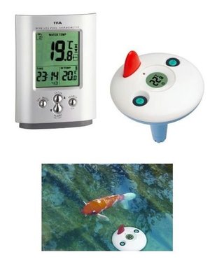 無線 泳池 漁池 魚池 漁瘟 魚瘟 池水 溫度計  溫度傳送器