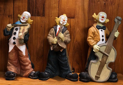 【二手】古董陶瓷小丑擺件復古vintage 音樂小丑娃娃西班牙古董集20556【李掌櫃】耀州窯 龍泉窯 官窯