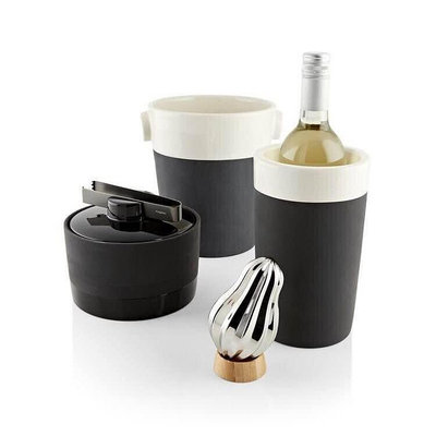 【現貨】芬蘭Magisso 紅點設計獎 保冷陶瓷 黑色酒壺 冰桶 酒壺