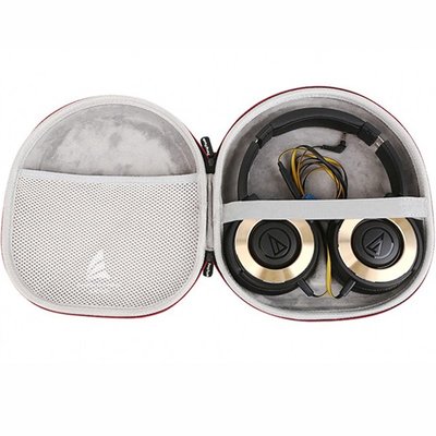 適用鐵三角MSR7NC/DSR9/WS550/660BT耳機盒 耳罩式耳機收納包 便攜式硬殼EVA包 耳機保護包