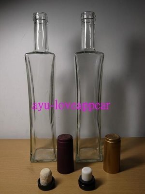 台灣製 零售 500cc透明四角束腰瓶 玻璃小店 玻璃瓶 空瓶 酒瓶 醋瓶 容器 酵素瓶
