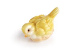 全新 Franz 法藍瓷 FZ485755C Avian porcelain small bird fig 黃色鳥