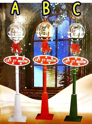 184cm大型飄雪路燈，聖誕節/造景佈置/櫥窗裝飾/大型擺飾/會場佈置/店面裝飾【X399900】節慶王