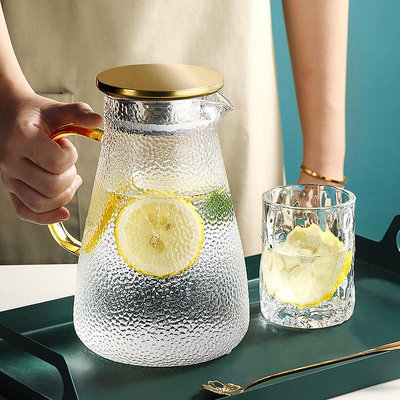 冷水壺玻璃耐熱高溫防爆家用大容量夏季冰箱涼水瓶涼白開水杯茶壺