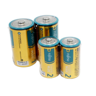 Fujitsu 鹼性電池 富士通 1號 2號 2入 1.5v 熱水器 電池 乾電池 日本製【GQ440-1】久林批發
