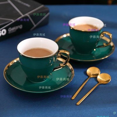 【伊藤商場】咖啡杯歐式小奢華陶瓷套裝家用簡約小精致下午茶杯碟高檔便攜杯子