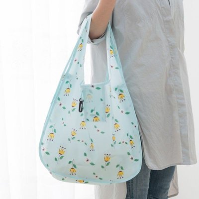 PANDAPARK 韓式便攜可折疊手提袋 超市購物袋 大容量防水購物袋 布袋 買菜手提袋 環保提袋-麥德好服裝包包
