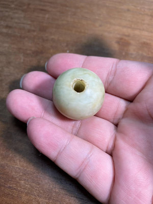 【二手】老玉珠一顆，直徑2.6厘米， 古玩 收藏 舊貨 【尋秦記】-1544