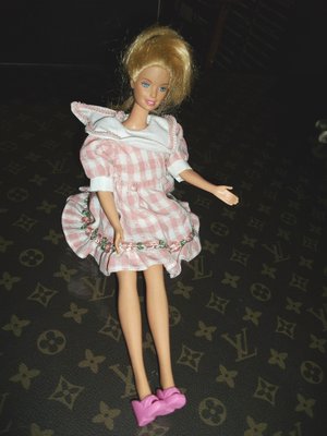 1966 MATTEL INC BARBIE DOLL 二手 自創衣服 有鞋 芭比娃娃 金髮 短裙