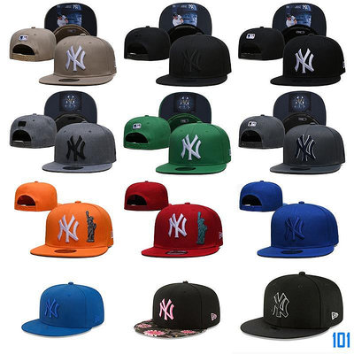 101潮流MLB 紐約洋基 Yankees球隊棒球帽 男女通用 可調整 平沿帽 嘻哈帽 運動帽 時尚帽子 12款