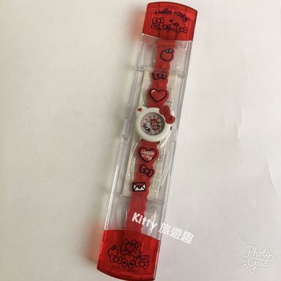 [Kitty 旅遊趣] Hello Kitty 手錶 凱蒂貓手錶 紅色錶帶 學生手錶 聖誕禮物 生日禮物