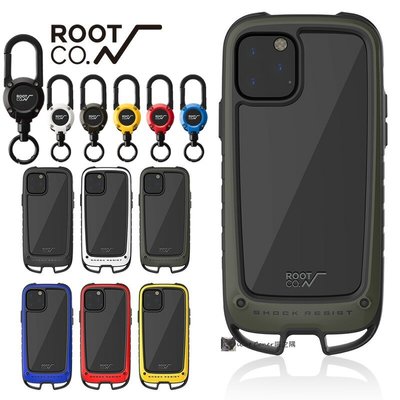 日本 ROOT CO iPhone 11 / Pro / Pro Max 雙掛勾式軍規防摔手機保護殼+登山扣環 喵之隅