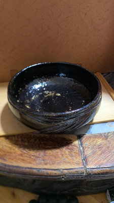 日本回流日本樂燒 黑樂 松樂抹茶碗大砵