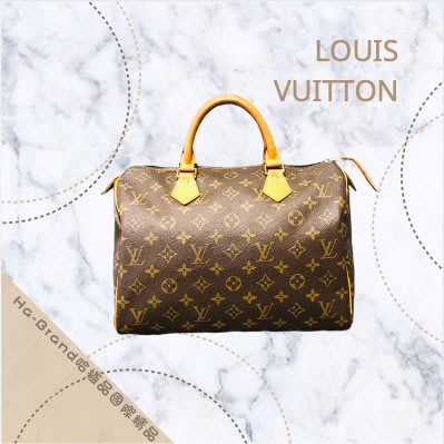 【哈極品】二手品 《 Louis Vuitton LV 老花字紋 Speedy 30公分 波士頓包/手提包》