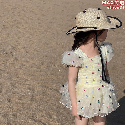 兒童泳衣夏季ins風可愛女寶紗裙式洋氣泳裝女童泳衣