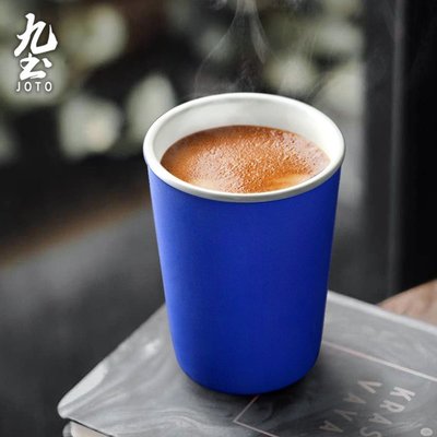 【熱賣精選】 九土手工陶瓷咖啡杯克萊因藍馬克杯創意水杯可樂杯情侶杯大可定制