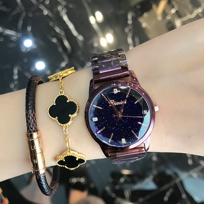 新款手錶女 百搭手錶女dimini蒂米妮星空手錶 時尚女士石英手錶 氣質小巧鋼帶防水腕錶女