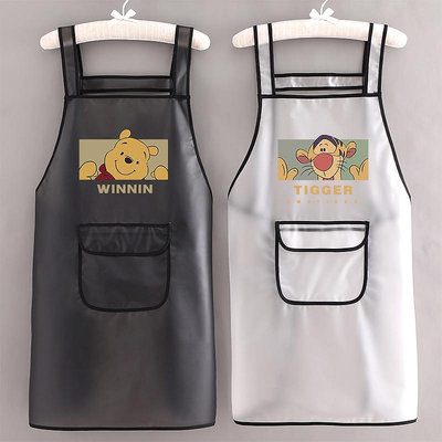 透明圍裙TPU女家用廚房防水防油圍腰定製logo印字餐飲專用工作服