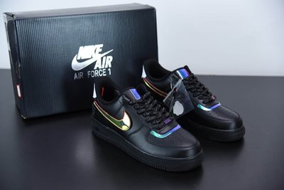 Nike AIR FORCE 1 黑炫彩 鐳射 空軍 電玩 經典 休閑慢跑鞋 DC0710-101 男女鞋