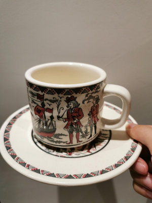 #咖啡杯 日本回流中古西洋人荷蘭人咖啡杯紅茶杯