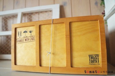 ˙ＴＯＭＡＴＯ生活雜鋪˙日本進口雜貨仿貨運箱造型木箱雜貨 文具收納箱(L)