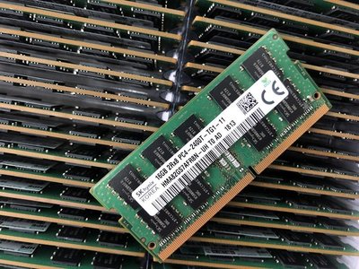 SK海力士16G 2RX8 DDR4 2400T純ECC HMA82GS7AFR8N-UH筆電記憶體