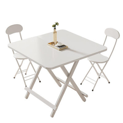 餐桌可折疊桌餐桌家用戶型小桌子簡易圓桌出租屋戶外擺攤吃飯便攜方桌