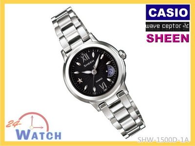 SHW-1500D-1A  SHW-1500D《台灣公司貨》桂綸鎂CASIO SHEEN太陽能電波女錶24-Watch