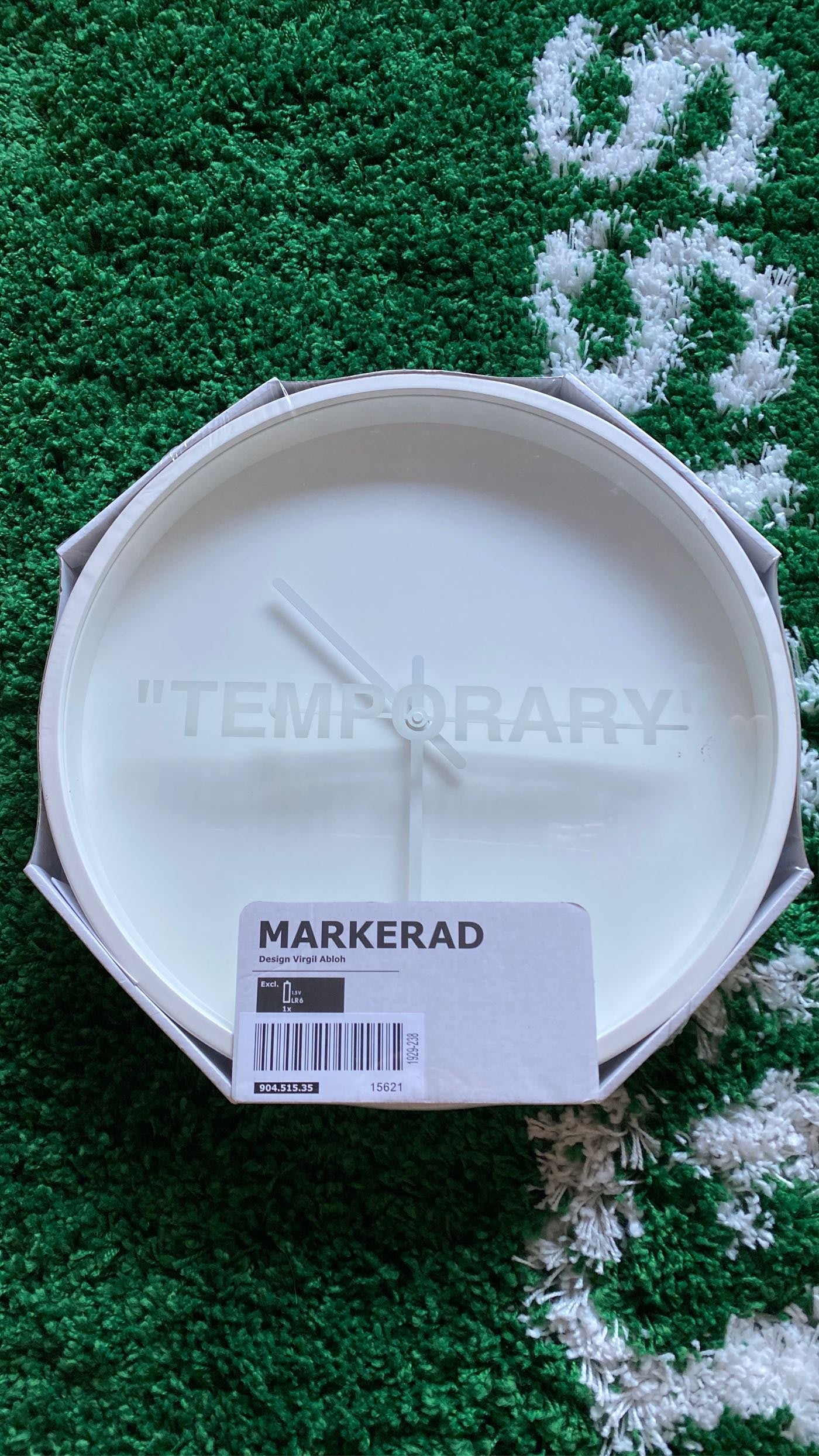 全新現貨virgil Abloh X Ikea Markerad Wall Clock Off White 聯名時鐘掛鐘 已售 Yahoo奇摩拍賣