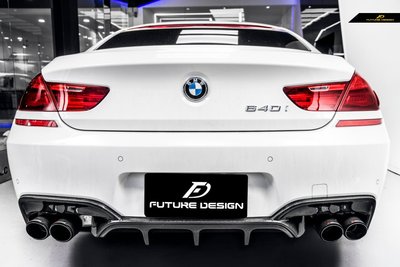 【政銓企業有限公司】BMW F06 F12 F13 640 650 M6 P牌 高品質抽真空 雙面卡夢 後下巴 免費安裝