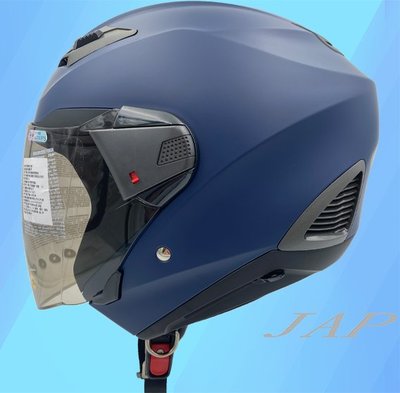 《JAP》瑞獅 ZEUS 611F 素 啞光藍 加大款 安全帽 半罩式 全可拆洗 ZS-611F📌送現折300元