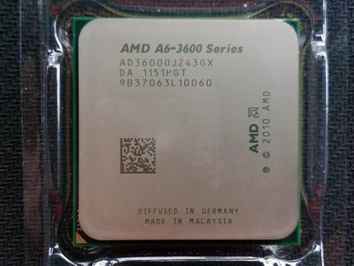【含稅】AMD A6-3600 2.1G 4M AD3600OJZ43GX 四核四線 65W 庫存正式散片CPU 一年保