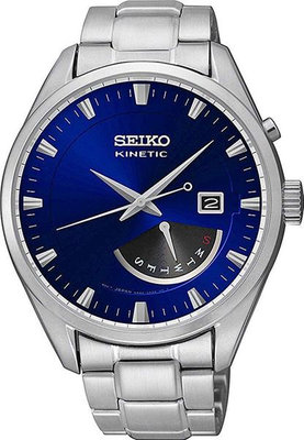 SEIKO【日本代購】男士手錶 人動電能 srn047p1寶藍色