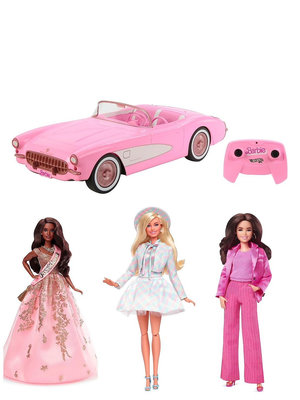2023年 芭比 Barbie 真人版 電影 娃娃 粉色 跑車 Margot Robbie Gloria