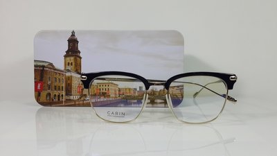 CARIN 光學眼鏡 TAIL-S-C1 (黑-玫瑰金) 韓星秀智代言 潮框。贈-磁吸太陽眼鏡一副