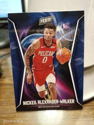(記得小舖)NBA Nickeil Alexander-Walk 紐奧良鵜鶘 2021 PANINI 普卡1張 台灣現貨