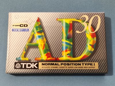 全新日本製造 TDK AD30分鐘 CD音質專用 空白錄音帶 磁帶 卡帶 AXIA SONY MAXELL