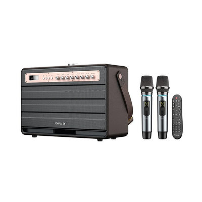 AIWA愛華 MI-X450 Pro ENIGMA 藍牙音箱/藍芽音響(無線麥克風*2+喇叭組)