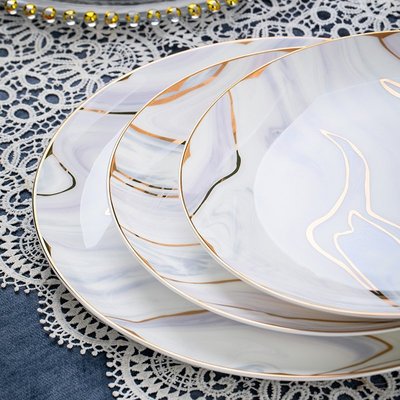 【熱賣精選】碗碟套裝家用2021新款北歐式餐具景德鎮輕奢骨瓷高檔喬遷送禮碗盤