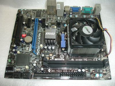 MSI 760GM-P33主機板 + AMD Athlon II X4 640 四核心3.0G CPU含風扇