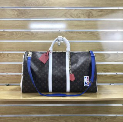 M45587 M45586 55 旅行袋 NBA聯名款旅行包 手提袋 籃球袋 斜挎包 行李袋 旅遊出行袋/路家風格