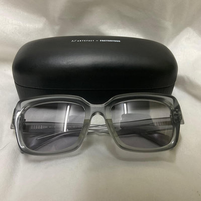 美品** A.F x FACTORY900 ** ARTEFACT聯名款 RF-130 透明 灰色 厚板料 膠框 鏡框 眼鏡 太陽眼鏡 墨鏡